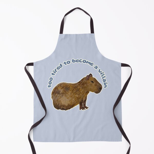 Item preview, Too Tired to Become a Villian Coconut the Capybara designed and sold by Blackberries & Moss.