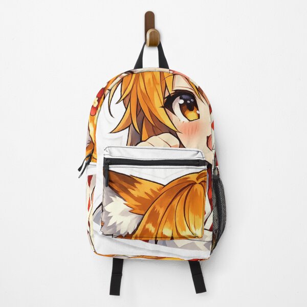 Item preview, Kawaii Kitsune Anime Girl - Japanese Folklore Inspired Art designed and sold by Sticker Hubs.
