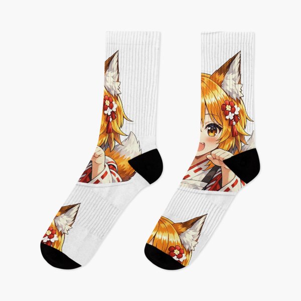 Item preview, Kawaii Kitsune Anime Girl - Japanese Folklore Inspired Art designed and sold by Sticker Hubs.