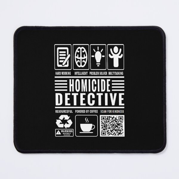 Item preview, Funny Homicide Detective Job Description Icons QR Code designed and sold by MerchMaxxing.