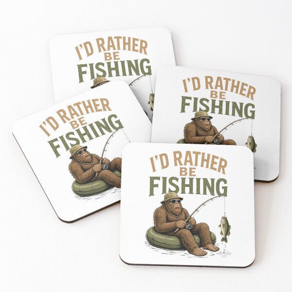 Item preview, I’d Rather Be Fishing Bigfoot Sasquatch Graphic designed and sold by JackCurtis1991.