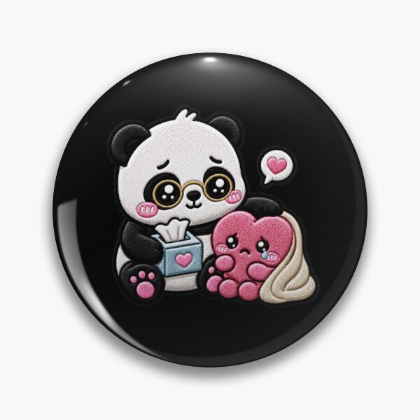 Item preview, Tiny Therapist Panda Embroidery Patch Cute Kawaii designed and sold by ColorSplash123.