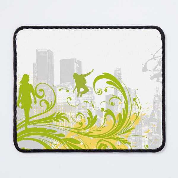 Item preview, Lime Vector Garden: Urban Skyline & Grunge Frutiger Metro Swirls designed and sold by Pics'Elle Creations.