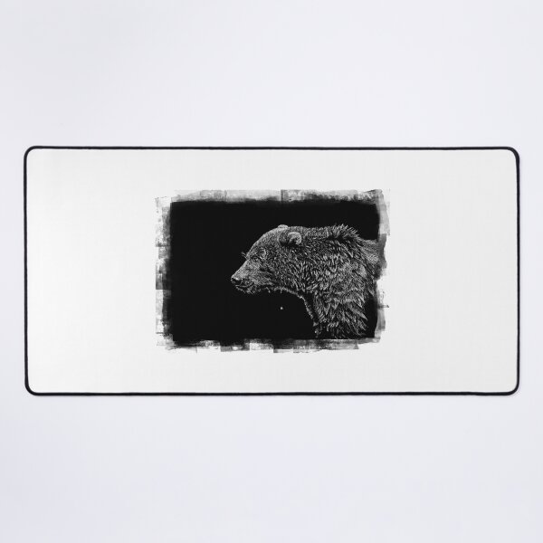 Item preview, Grizzly Bear Scratchboard Art Portrait designed and sold by ZiziStudio.
