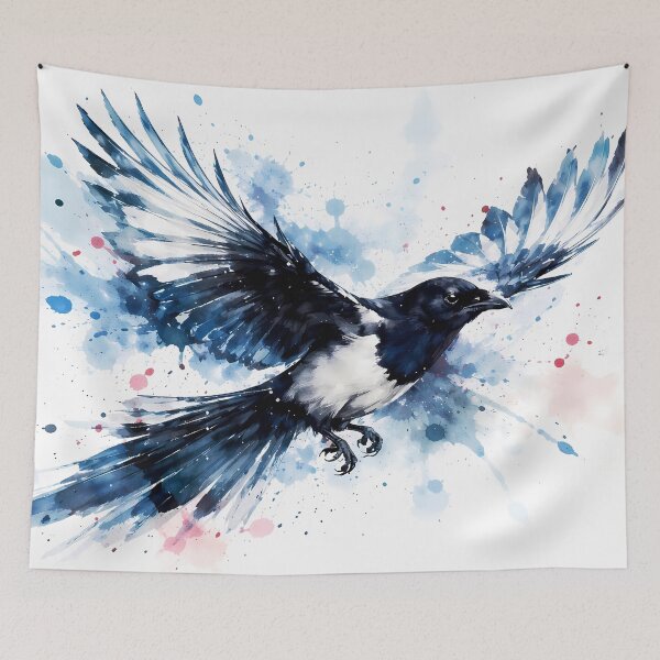 Item preview, Vibrant Magpie in Flight designed and sold by cuprum.
