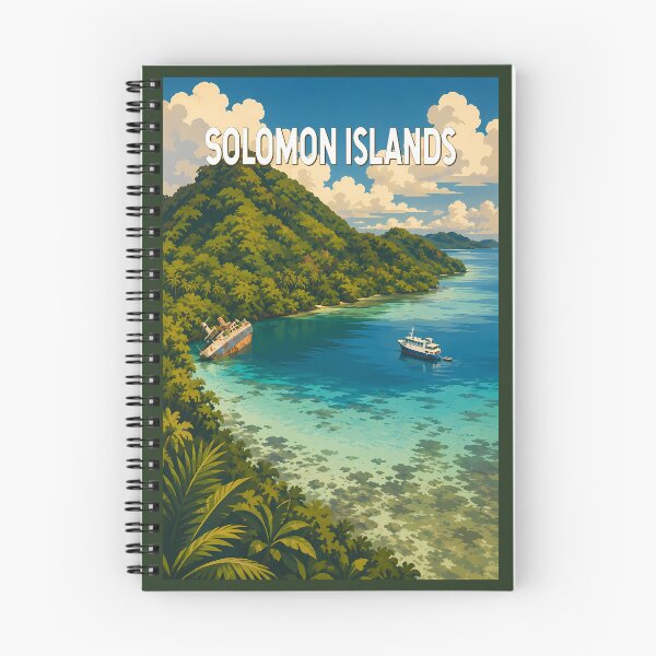 Item preview, Solomon Islands Illustration Travel Art Vintage designed and sold by KrisSidDesigns.