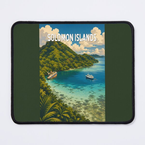 Item preview, Solomon Islands Illustration Travel Art Vintage designed and sold by KrisSidDesigns.