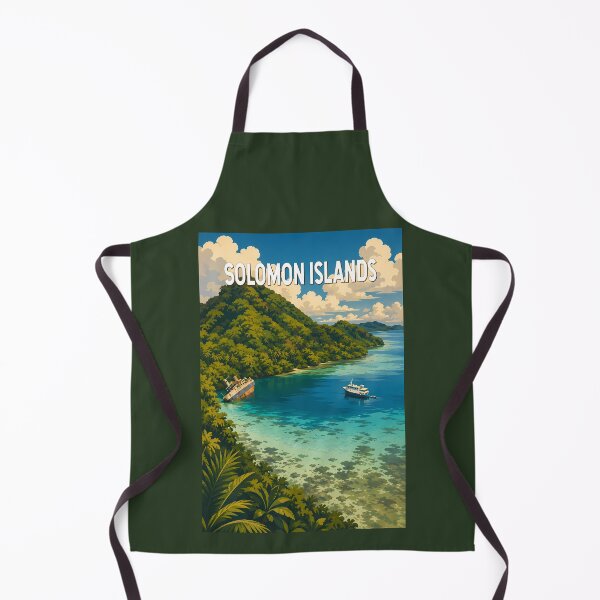 Item preview, Solomon Islands Illustration Travel Art Vintage designed and sold by KrisSidDesigns.
