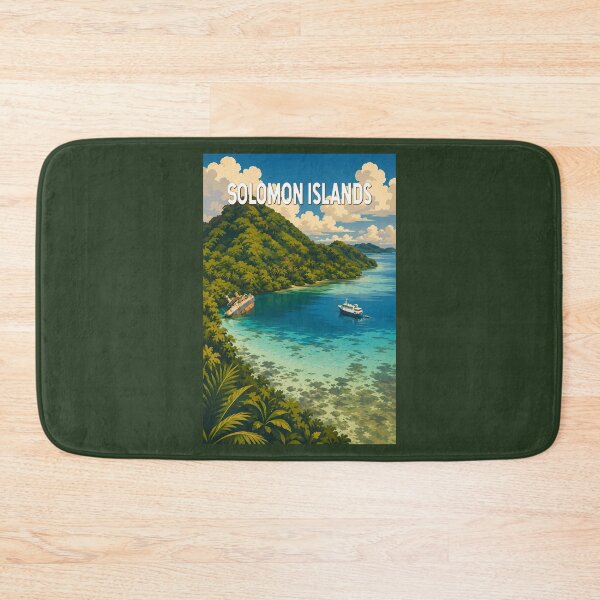 Item preview, Solomon Islands Illustration Travel Art Vintage designed and sold by KrisSidDesigns.