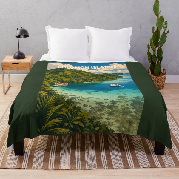 Item preview, Solomon Islands Illustration Travel Art Vintage designed and sold by KrisSidDesigns.