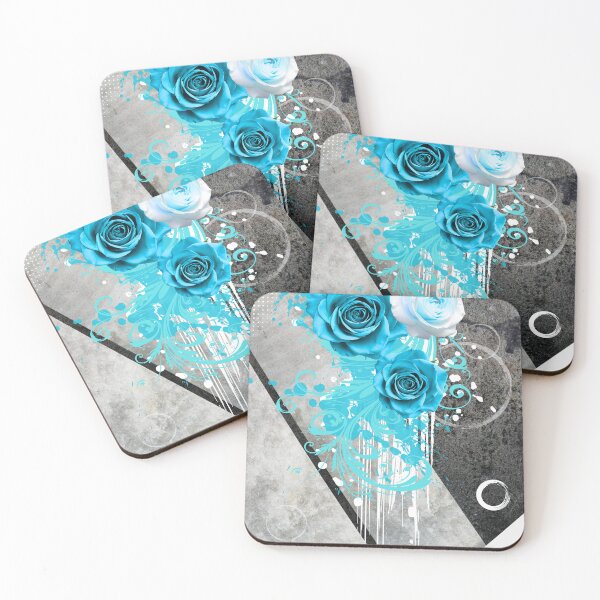 Item preview, Frutiger Metro Aesthetics - Blue Roses and Grunge Swirls designed and sold by Pics'Elle Creations.