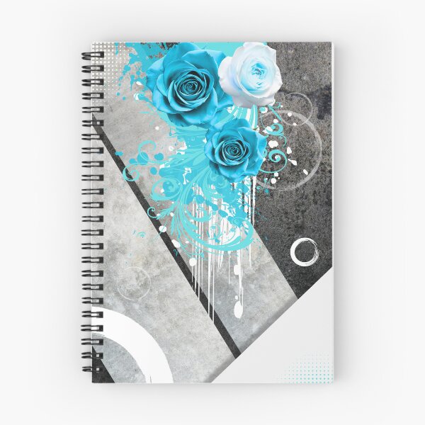 Item preview, Frutiger Metro Aesthetics - Blue Roses and Grunge Swirls designed and sold by Pics'Elle Creations.