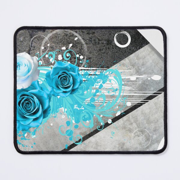 Item preview, Frutiger Metro Aesthetics - Blue Roses and Grunge Swirls designed and sold by Pics'Elle Creations.