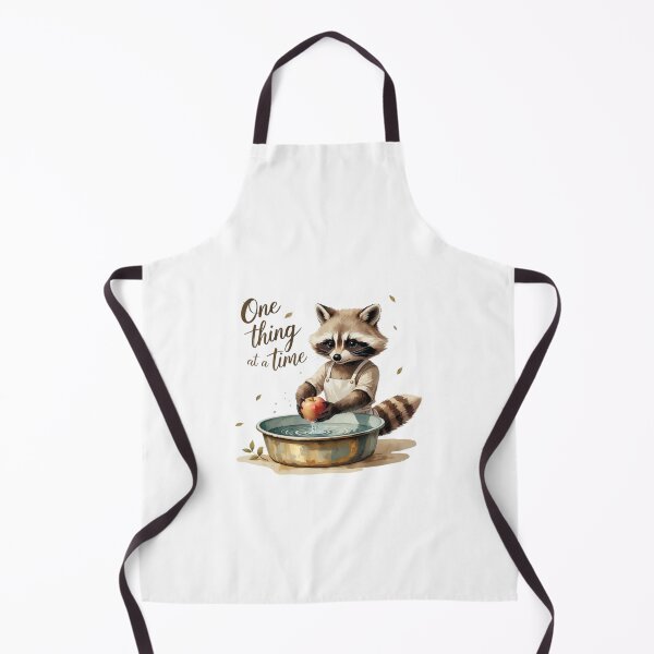 Item preview, One Thing At A Time Cute Raccoon Woodland Nursery Art designed and sold by AQUILAKREO.