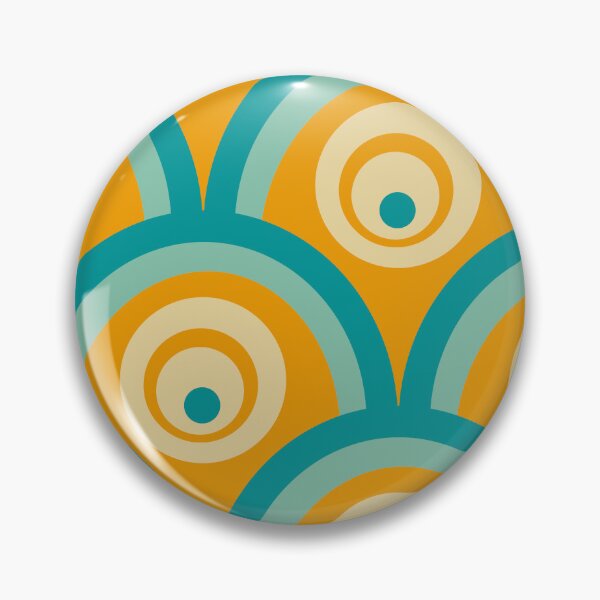 Item preview, Seventies arcade pattern in blue designed and sold by StefanStudioArt.