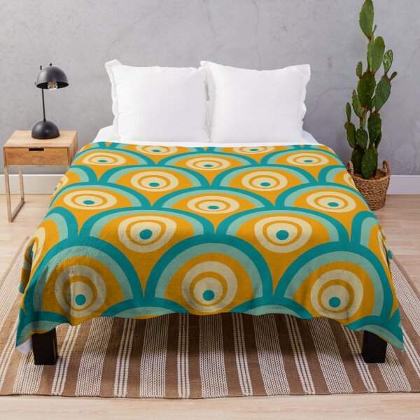 Item preview, Seventies arcade pattern in blue designed and sold by StefanStudioArt.