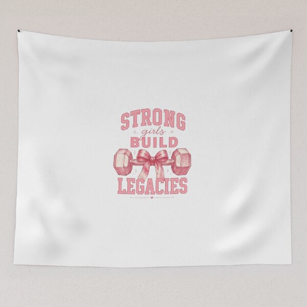 Item preview, Strong Girls Build Legacies Coquette Gym Design designed and sold by AveniaOficial.