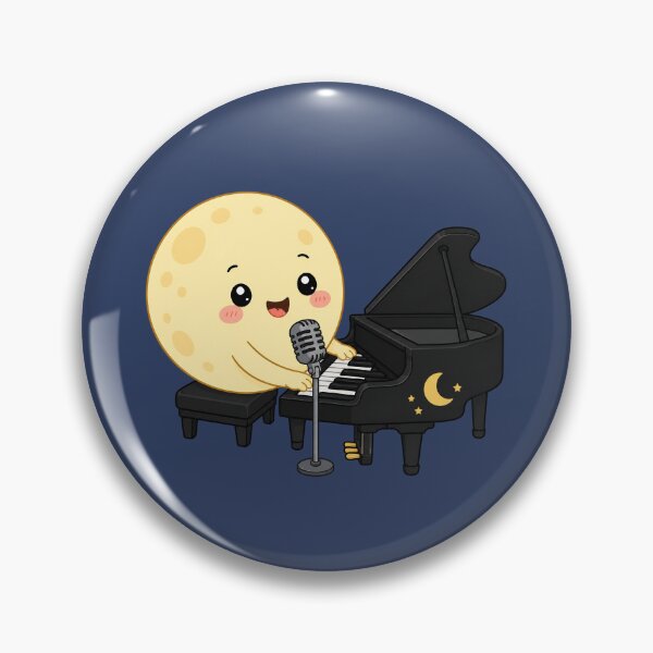 Item preview, Cute Moon Musician Kawaii Music Lover Gift designed and sold by Fanverse Merchandise.