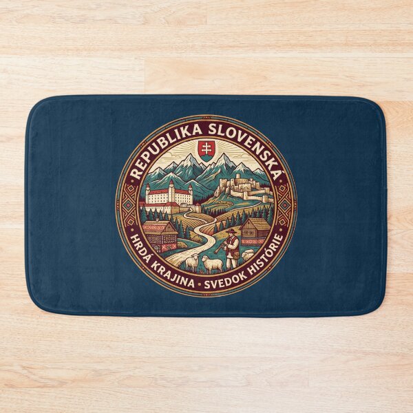 Item preview, Slovakia Illustration Travel Art Badge designed and sold by KrisSidDesigns.