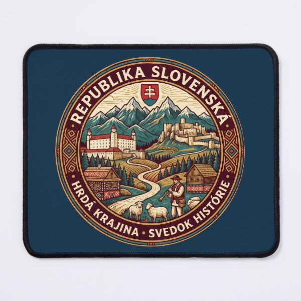 Item preview, Slovakia Illustration Travel Art Badge designed and sold by KrisSidDesigns.