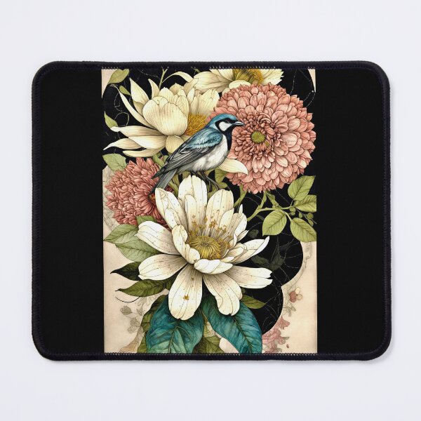Item preview, Vintage Illustration of Birds and Flowers designed and sold by ©Janis Zroback.