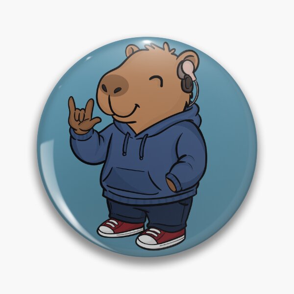 Item preview, Deaf Capybara with Cochlear Implant designed and sold by rmcbuckeye.