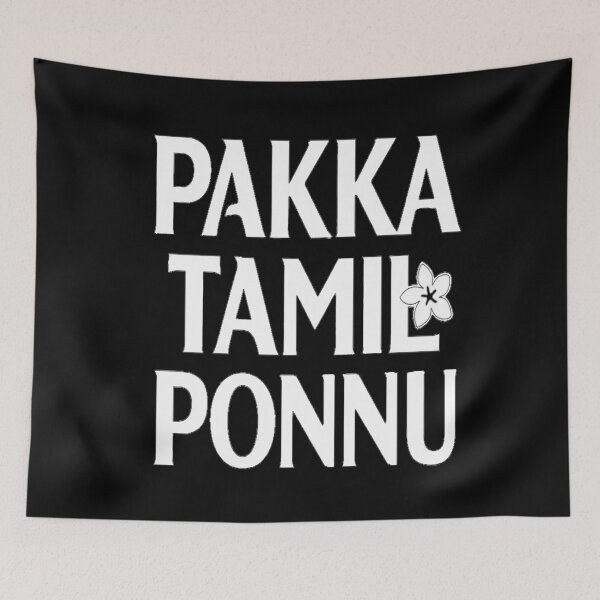 Item preview, Pakka Tamil Ponnu Minimal White Typography Design | Cute Tamil Girl Aesthetic designed and sold by Globalcitytees.