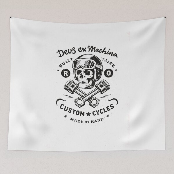 Item preview, Deus Ex Machina Custom Cycles Skull T-Shirt designed and sold by Matinez Pink.