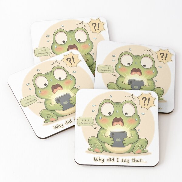 Item preview, Frog Oversharing Social Anxiety Cute Mood designed and sold by Sadia  Jannat.
