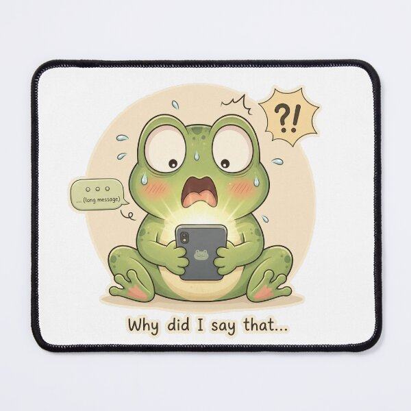 Item preview, Frog Oversharing Social Anxiety Cute Mood designed and sold by Sadia  Jannat.