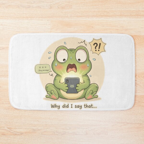 Item preview, Frog Oversharing Social Anxiety Cute Mood designed and sold by Sadia  Jannat.