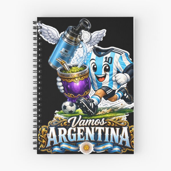 Item preview, Cancha & Mate Dreams – Argentina Football Heritage - Argentina Football Mate Mascot - Messi 10 Soccer Fan Art designed and sold by YG - YiddisheGesheft.