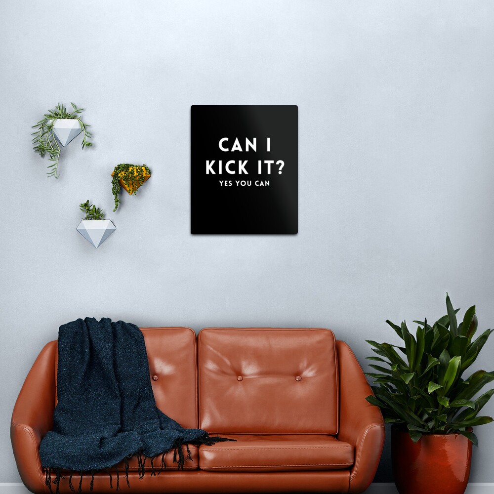 Can I kick it? Yes you can. Metal Print