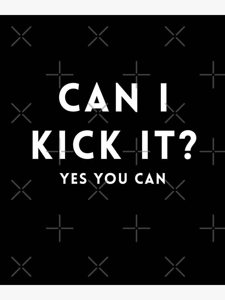 Can I kick it? Yes you can. by Primotees