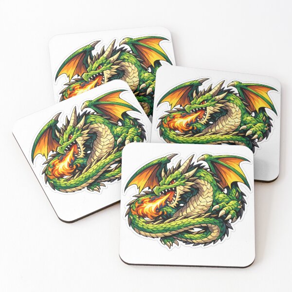 Item preview, Mighty Dragon Mascot - Mythical Fire-Drake Anime Style Graphic designed and sold by Sticker Hubs.