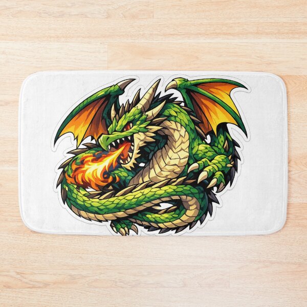 Item preview, Mighty Dragon Mascot - Mythical Fire-Drake Anime Style Graphic designed and sold by Sticker Hubs.