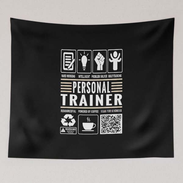 Item preview, Funny Certified Personal Trainer Job Description Icons QR Code designed and sold by MerchMaxxing.
