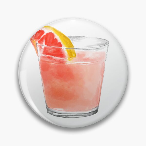 Item preview, Refreshing Pink Grapefruit Citrus Cocktail Watercolor Painting designed and sold by Nickmeil26.