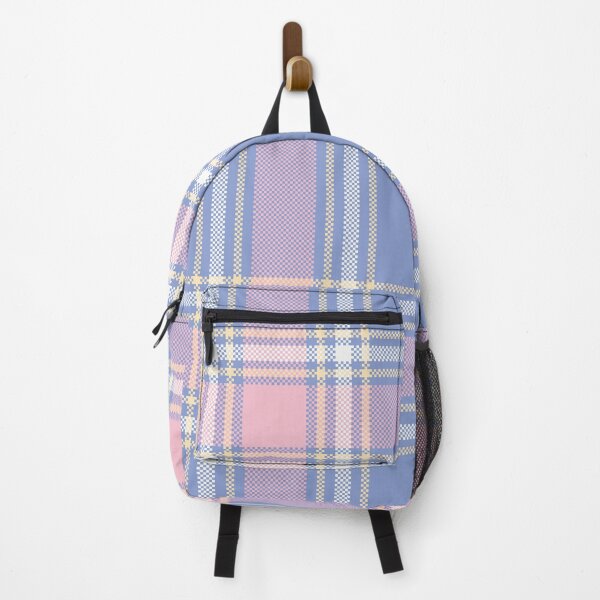 Item preview, Pastel Blue Pink Plaid Seamless Background designed and sold by PowerAntShop.