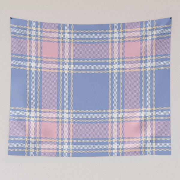 Item preview, Pastel Blue Pink Plaid Seamless Background designed and sold by PowerAntShop.