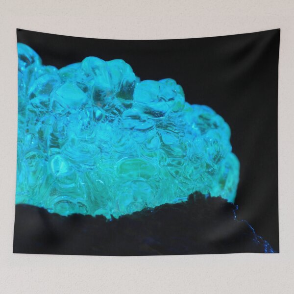 Item preview, Hyalite Opal Under UV – Macro Photo designed and sold by MacroStones.