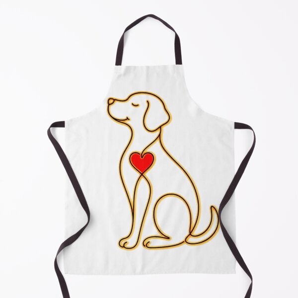 Item preview, Heartline Dog – Minimalist One Line Dog with Red Heart designed and sold by MarekoraStudio.
