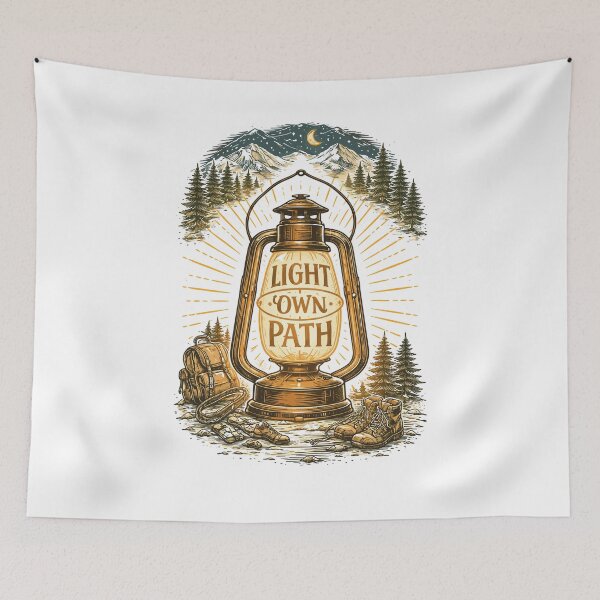 Item preview, Adventure Lantern Hiking T-Shirt designed and sold by Matinez Pink.