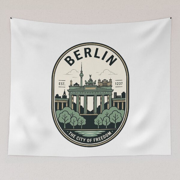 Item preview, Vintage Berlin Germany Skyline Travel Badge designed and sold by k3rstman1.