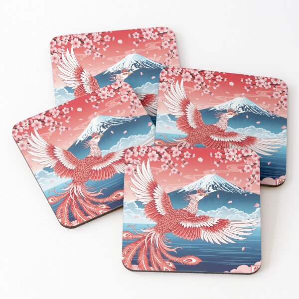Item preview, The Phoenix's Flight: Rebirth over Mt. Fuji and Sakura designed and sold by schwa24jpn.