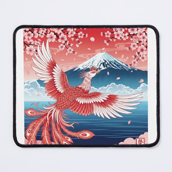 Item preview, The Phoenix's Flight: Rebirth over Mt. Fuji and Sakura designed and sold by schwa24jpn.