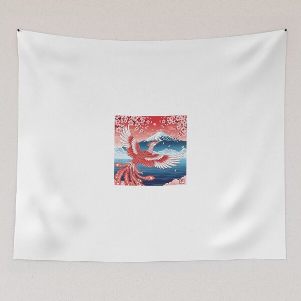 Item preview, The Phoenix's Flight: Rebirth over Mt. Fuji and Sakura designed and sold by schwa24jpn.