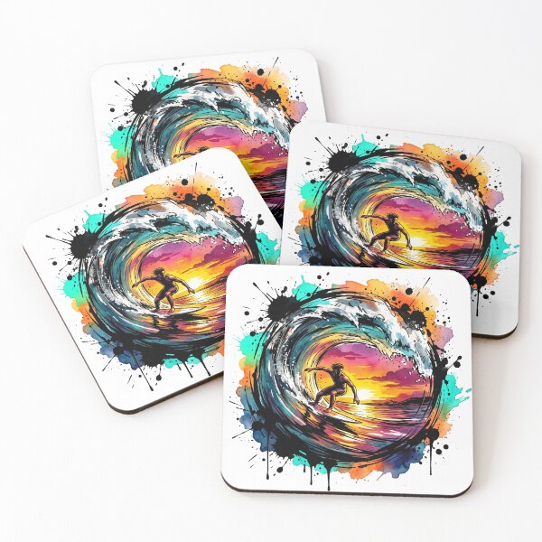 Item preview, The Sunset Barrel: Deconstructed Ink Surfer designed and sold by OnikaD art.
