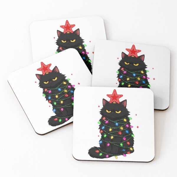 Item preview, Black Cat Christmas Lights designed and sold by UniTeeCo.