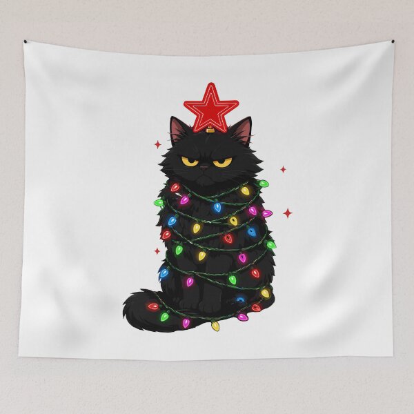 Item preview, Black Cat Christmas Lights designed and sold by UniTeeCo.